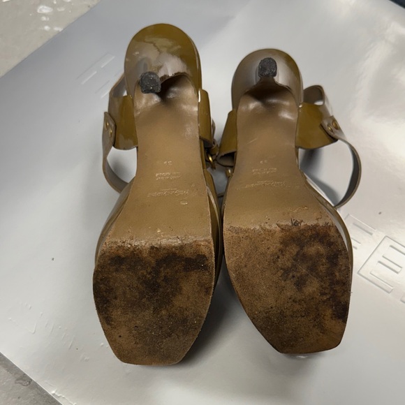 Yves Saint Laurent Women's Shimmering Gold Heels - Picture 9 of 10